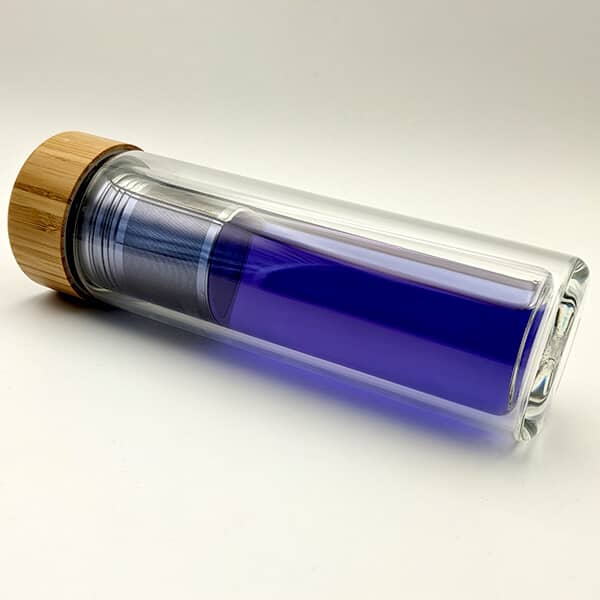 Infuser with blue butterfly pea infusion